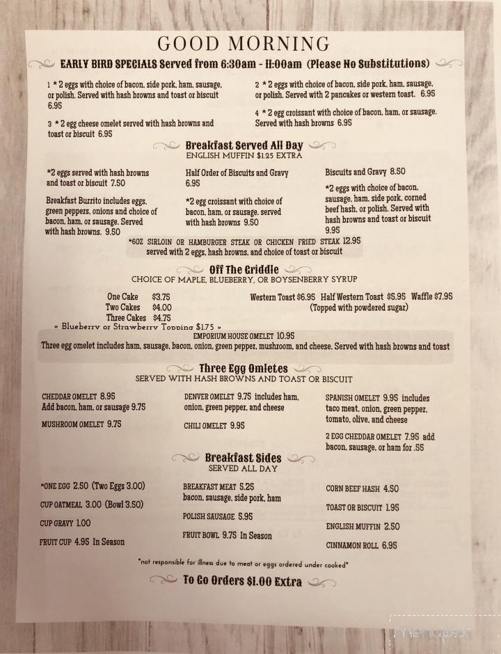 Western Empire Emporium - Billings, MT menu_pic
