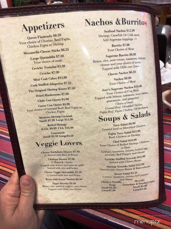 Jose Cantina - Crystal Beach, TX menu_pic