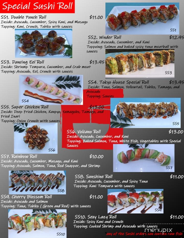 Tokyo House - Winder, GA menu_pic