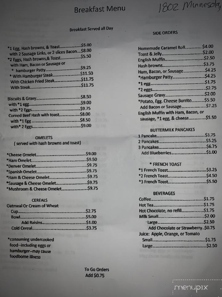 Pays Cafe - Billings, MT menu_pic