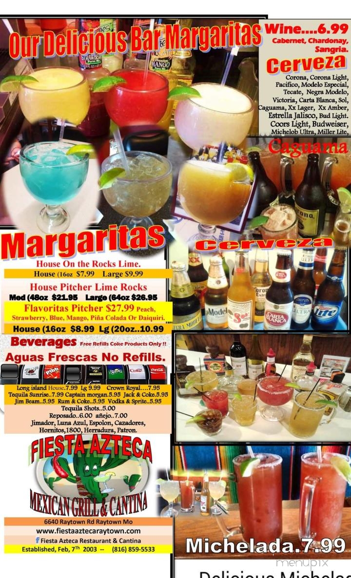 Fiesta Azteca Mexican Restaurant - Raytown, MO menu_pic