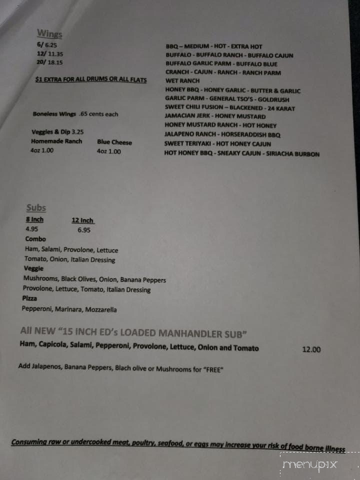 Eduardo's Tavern - Erie, PA menu_pic