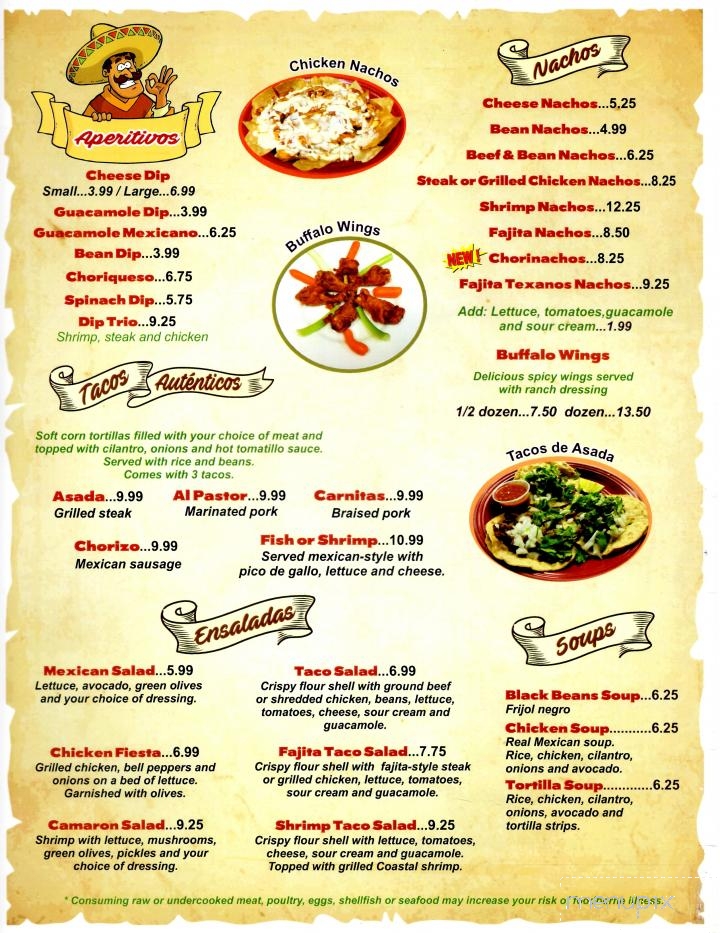 Pueblo Mexican Restaurant - Ellijay, GA menu_pic
