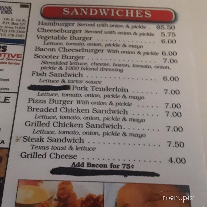 Scootch's Bar - Kingsley, IA menu_pic