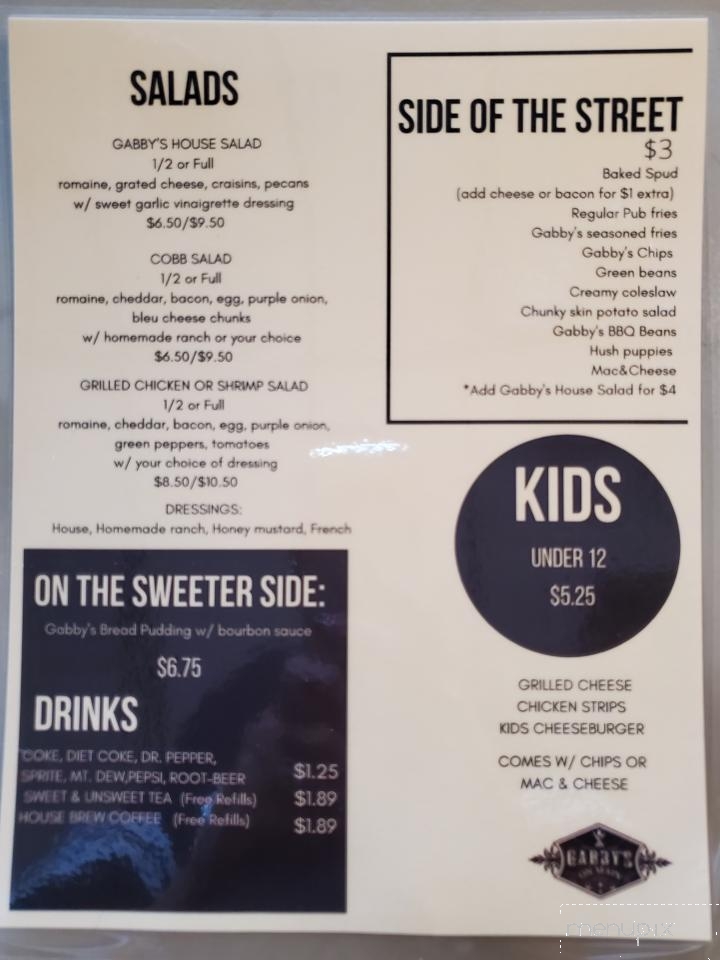 Gabby's on Main - Ava, IL menu_pic