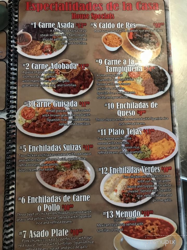 Taqueria Jalisco - Midland, TX menu_pic