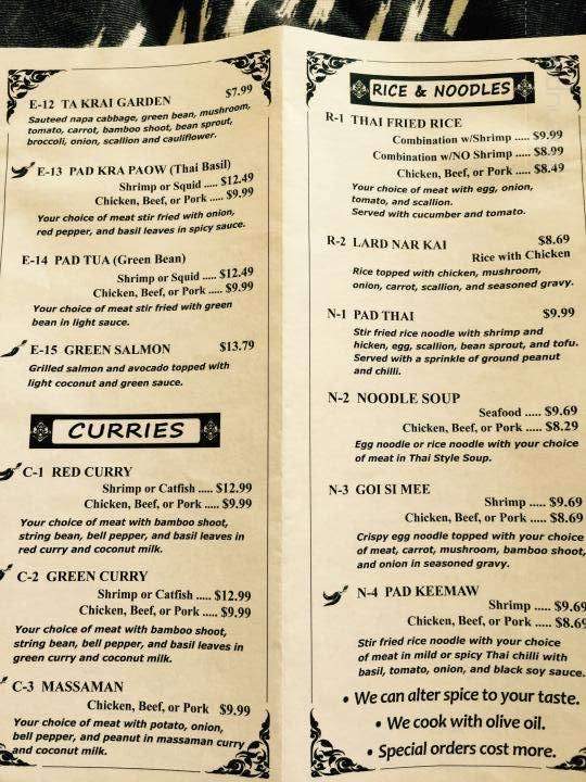 Takrai Thai Cuisine - Meridian, MS menu_pic