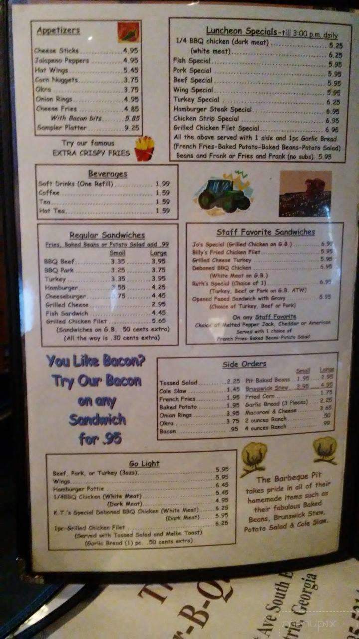 Barbecue Pit - Moultrie, GA menu_pic