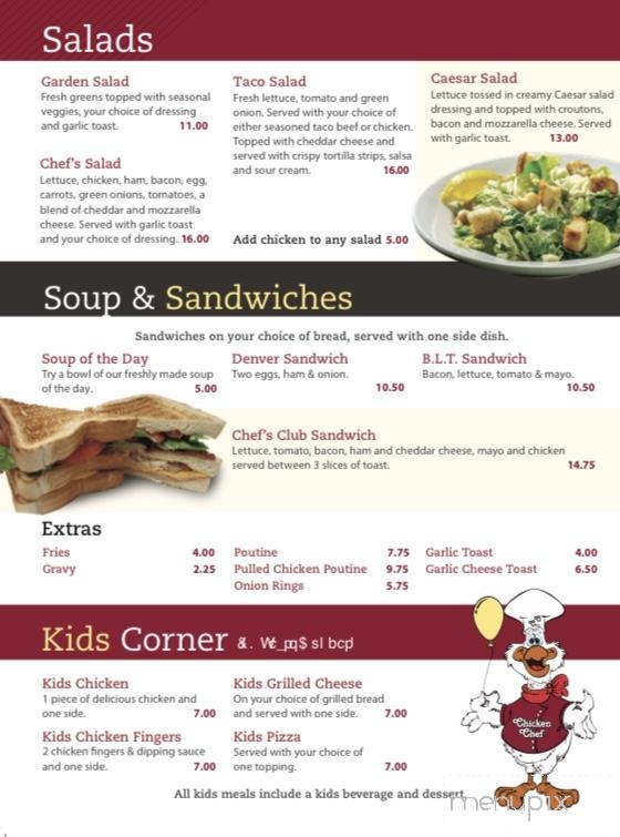 Chicken Chef - Morden, MB menu_pic