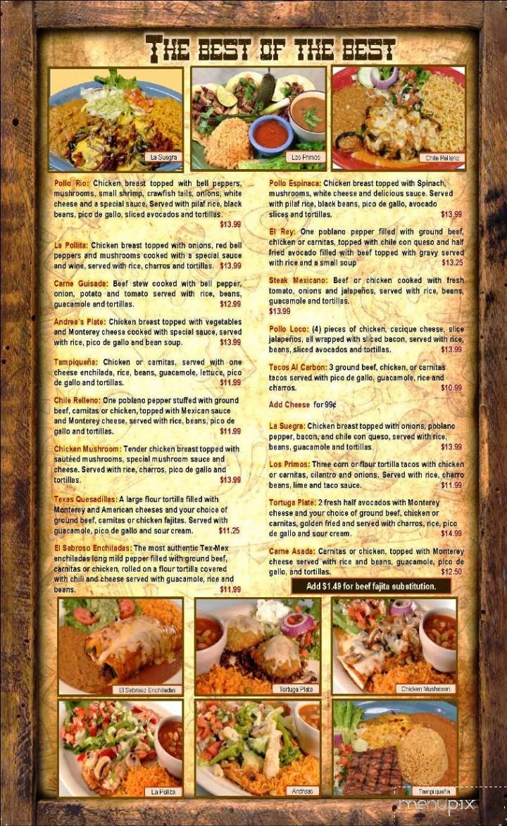 7 Leguas Mexican Restaurant - Montgomery, TX menu_pic