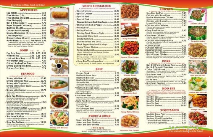 Szechwan Chinese Restaurant - Albuquerque, NM menu_pic