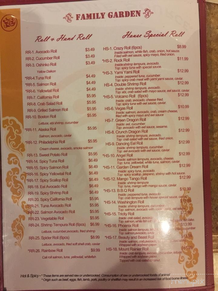 Family Garden - Richland, WA menu_pic