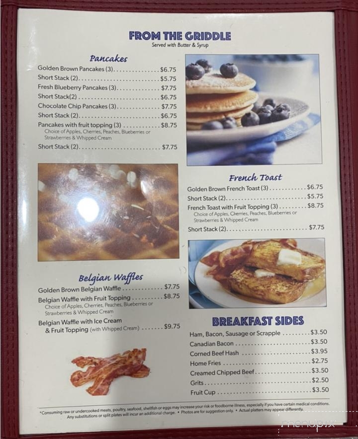 Mountville Family Restaurant - Mountville, PA menu_pic