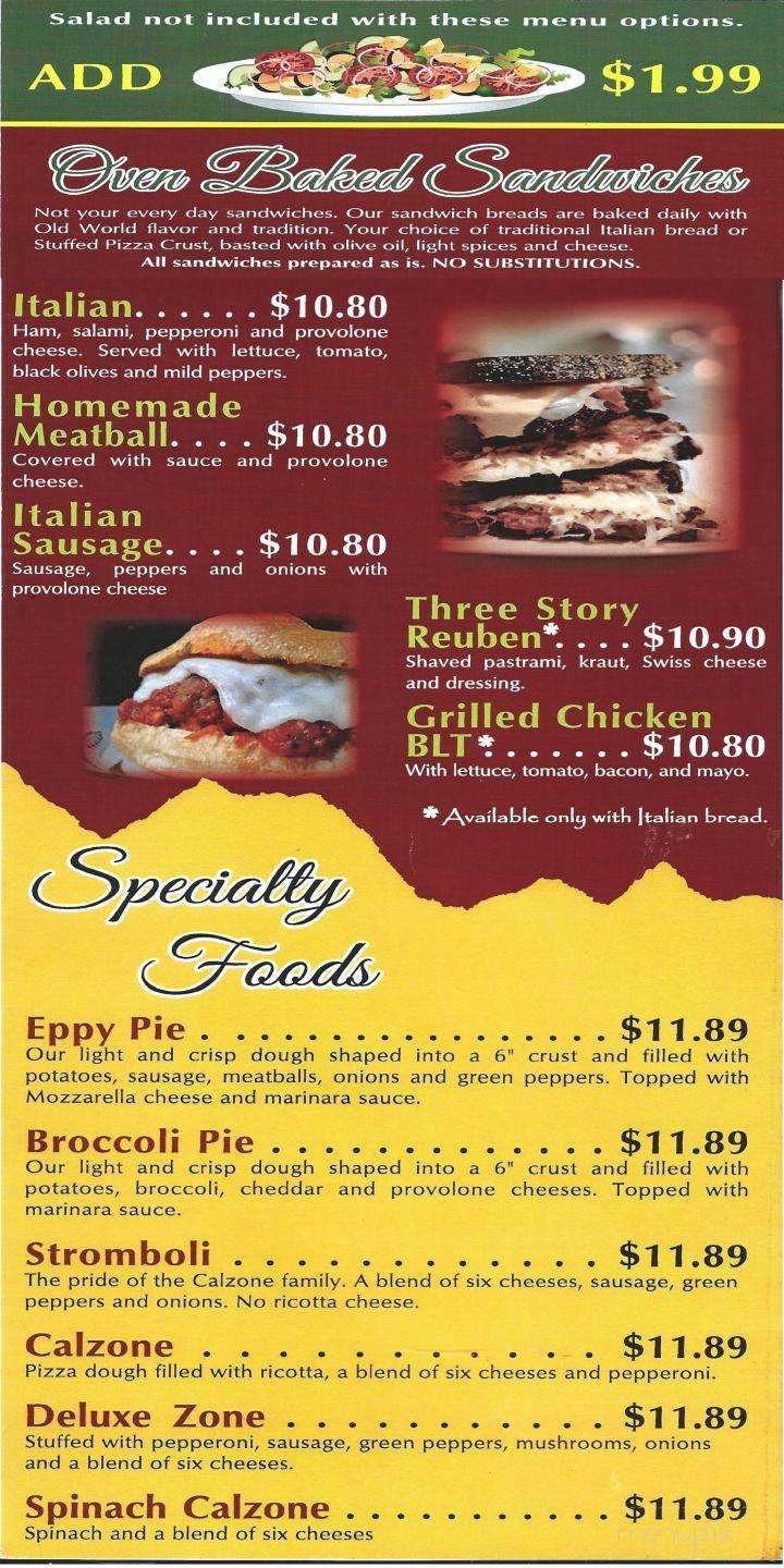Undo's Sport's Bar - Elm Grove - Wheeling, WV menu_pic