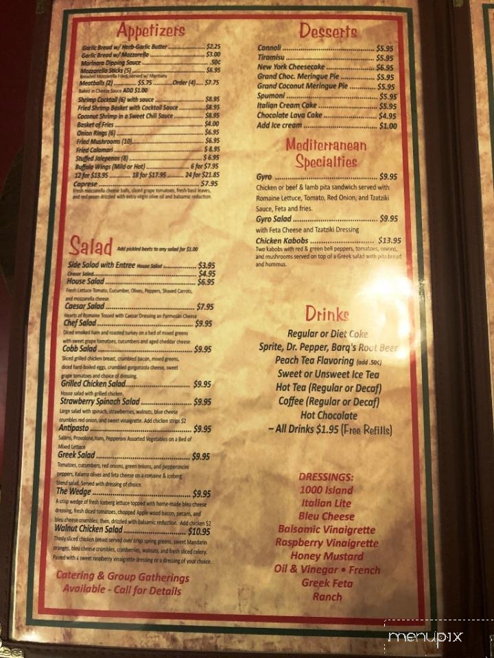Little Italy of Tellico Village - Loudon, TN menu_pic