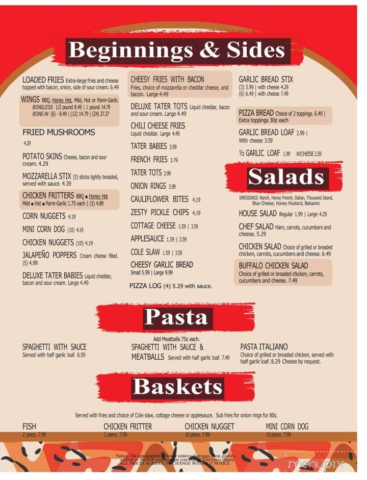 Maddy's Pizzaria - Sardinia, OH menu_pic