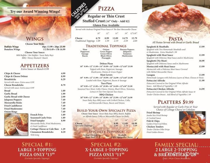 Andrea's Italian Pizza - Grant, MI menu_pic