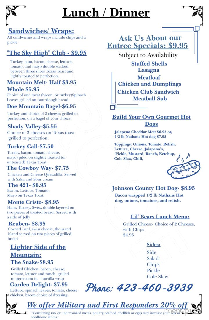 Alatte Cafe On Main - Mountain City, TN menu_pic