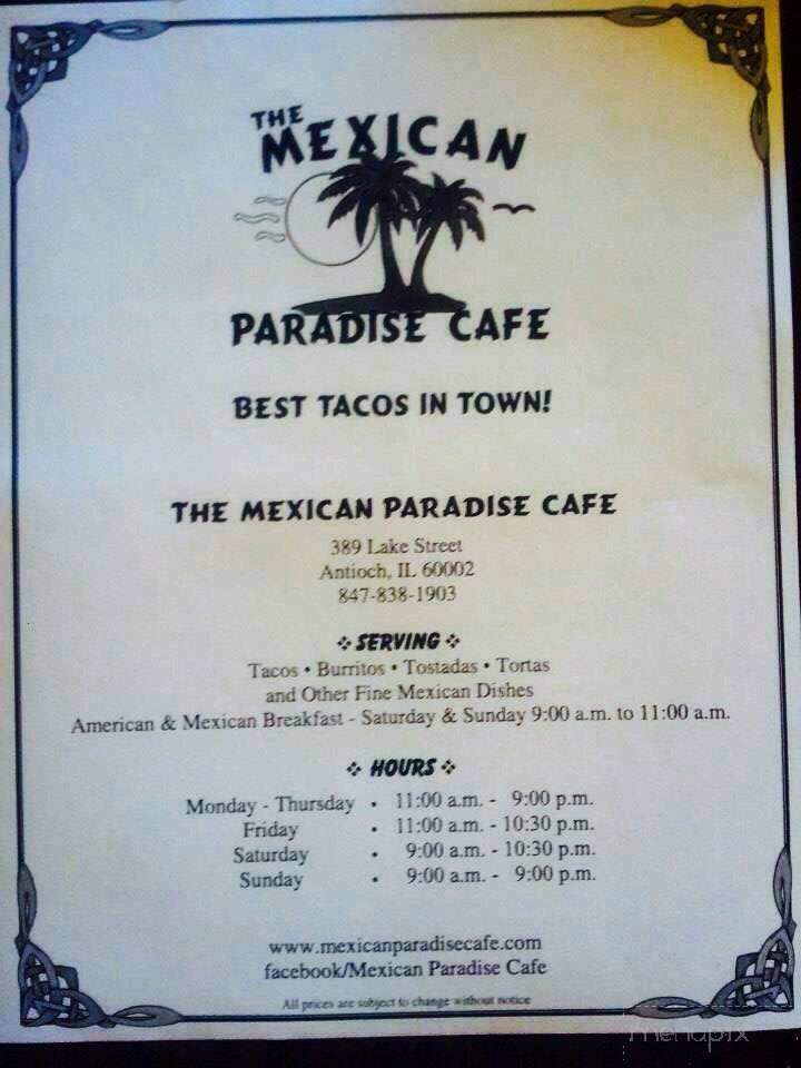 Mexican Paradise Cafe - Antioch, IL