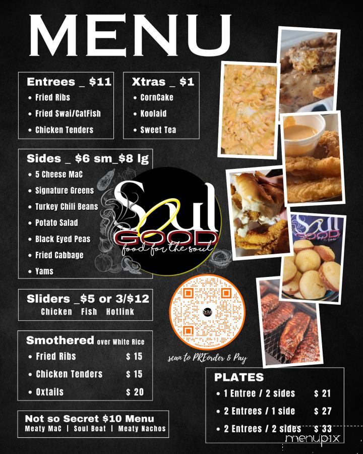Soul Good - Tulare, CA menu_pic