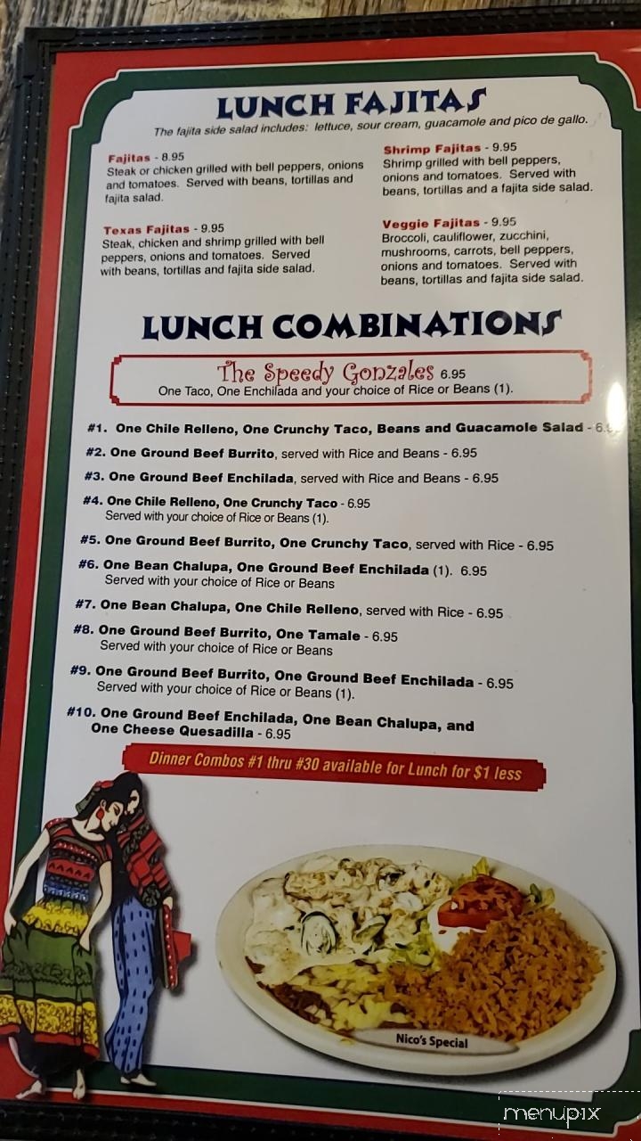 Menu of La Fiesta Mexican Restaurant in Canton, IL 61520