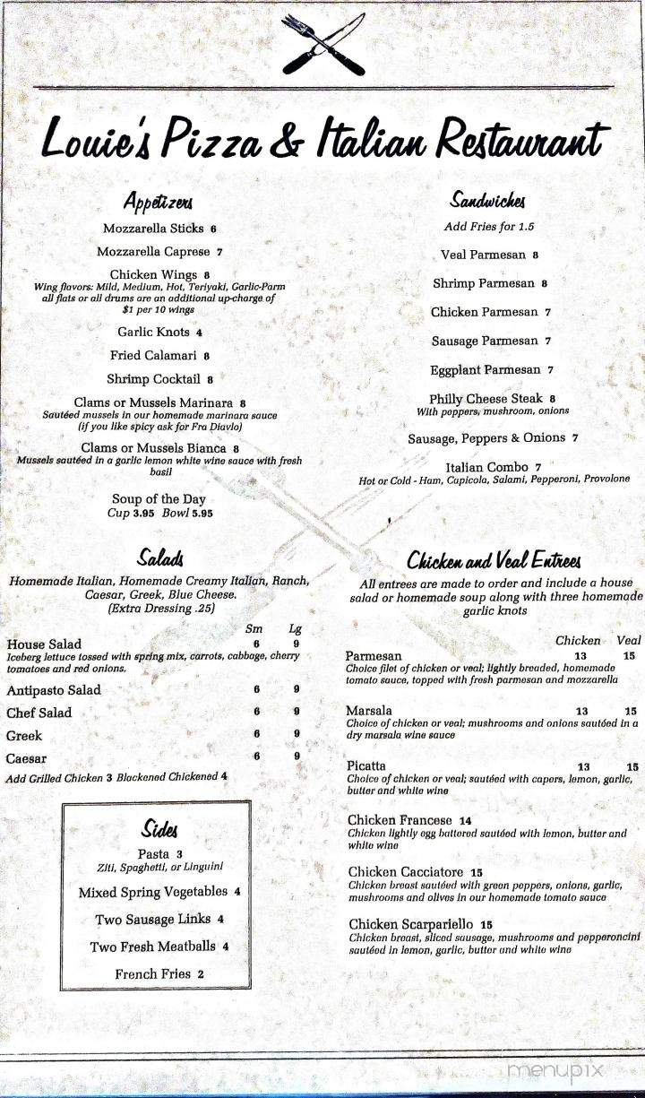 Louie's Pizza and Italian Restaurant - Ocala, FL menu_pic