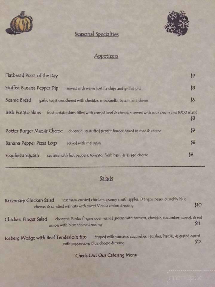 Potter's Field - West Seneca, NY menu_pic