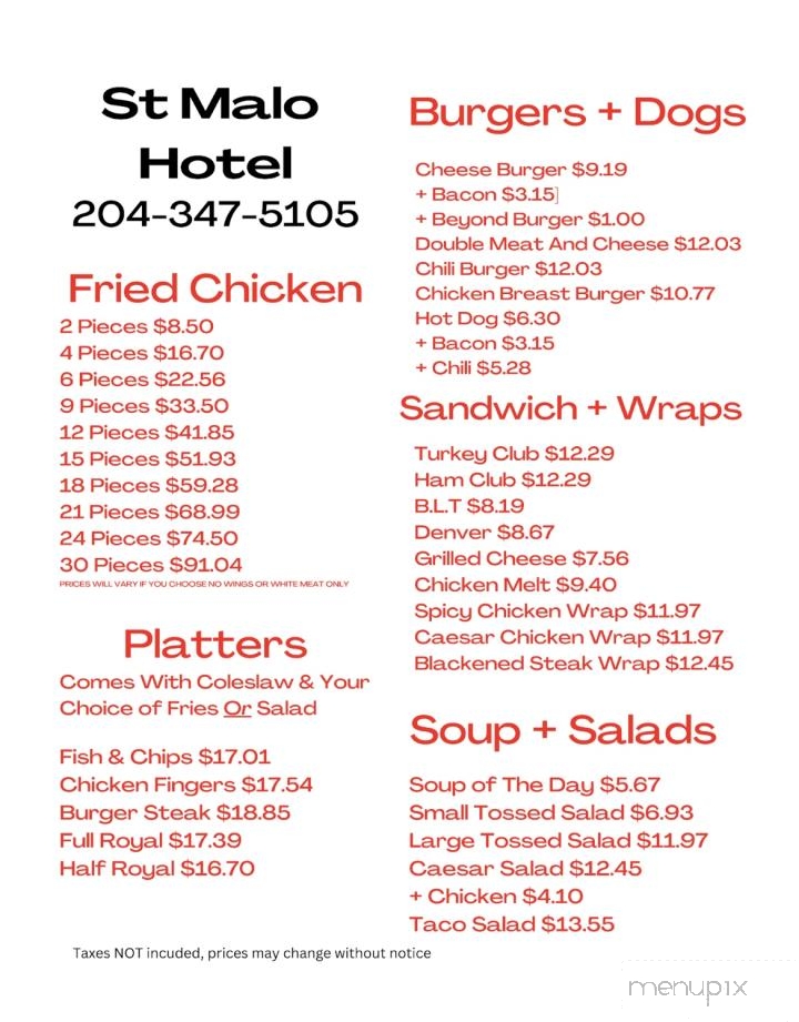 St Malo Motor Hotel - Saint Malo, MB