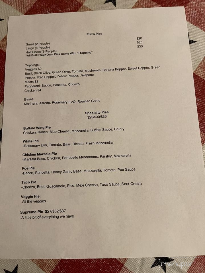North 40 Tavern & Grille - Clarkesville, GA menu_pic