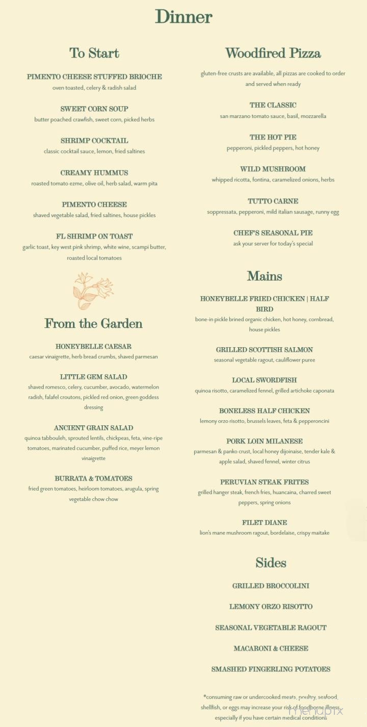 Honeybelle - Palm Beach Gardens, FL menu_pic