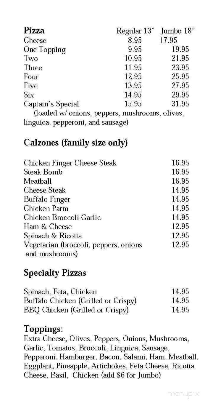 Captain Hooks - Gloucester, MA menu_pic