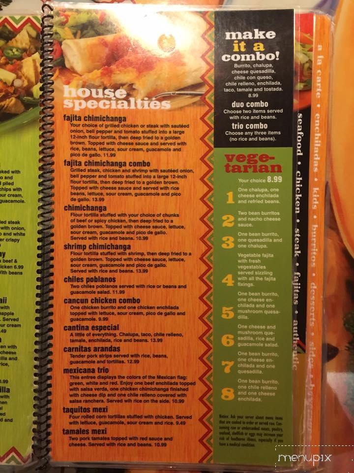 Cancun Mexican Restaurant & Cantina - Fenton, MI menu_pic