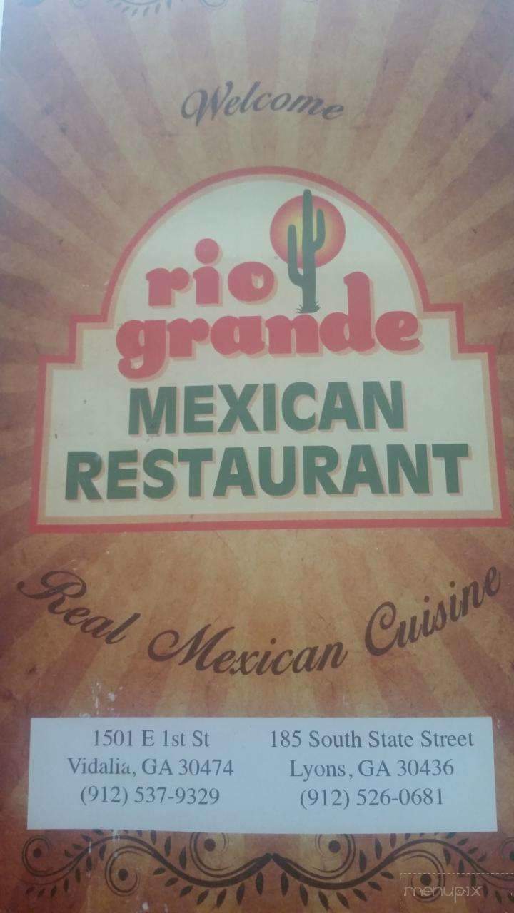 Rio Grande Mexican Restaurant - Lyons, GA menu_pic