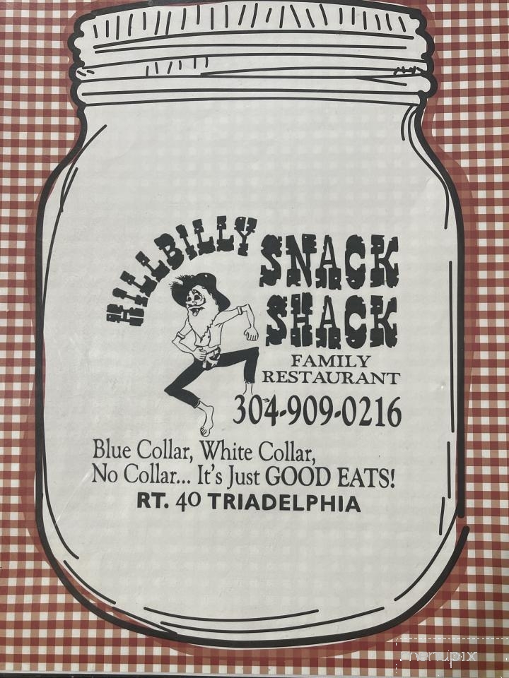 Hillbilly Snack Shack - Triadelphia, WV menu_pic