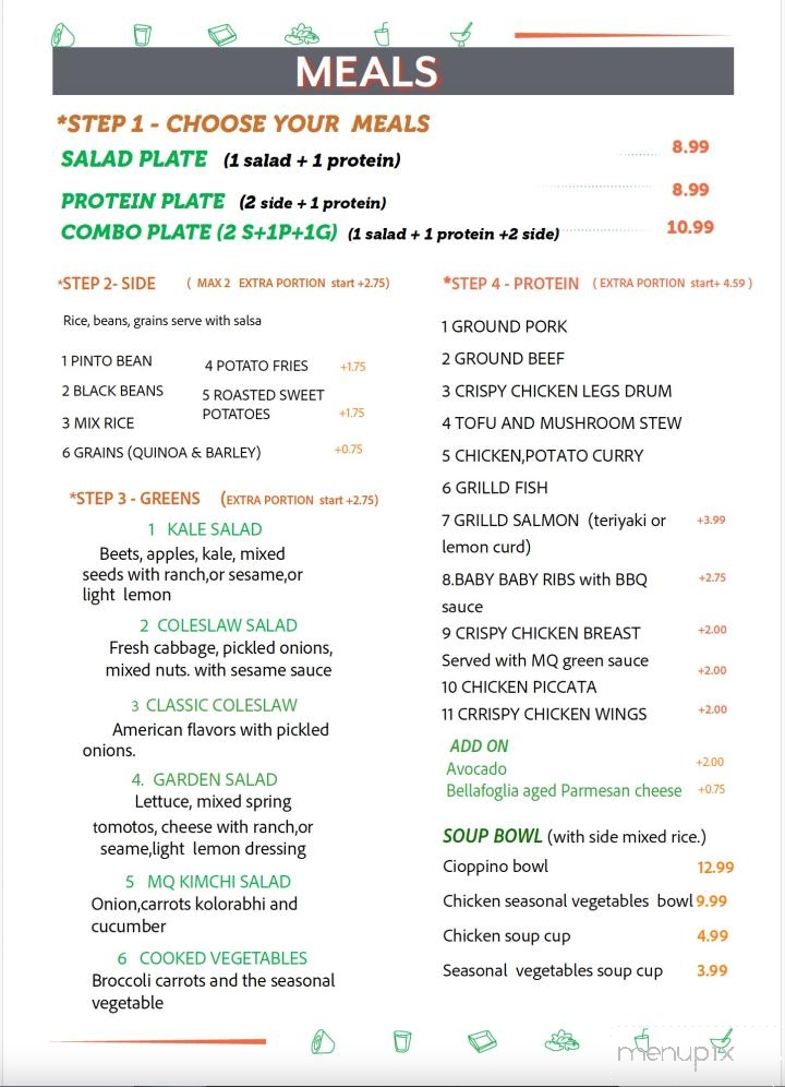 MQ Healthy Food - Millbrae, CA menu_pic