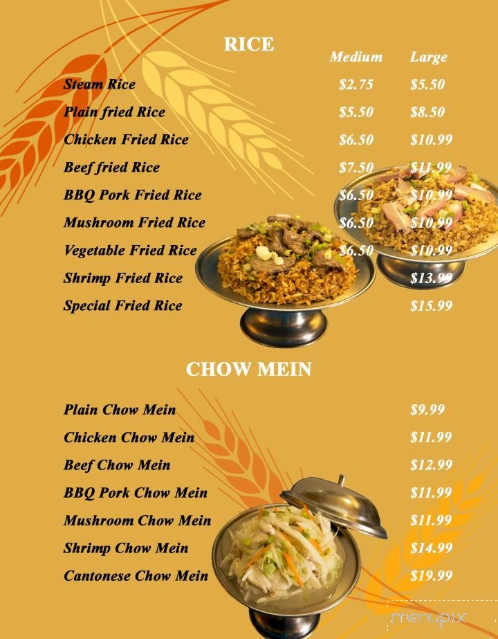 Tran's Place Restaurant - Moncton, NB menu_pic