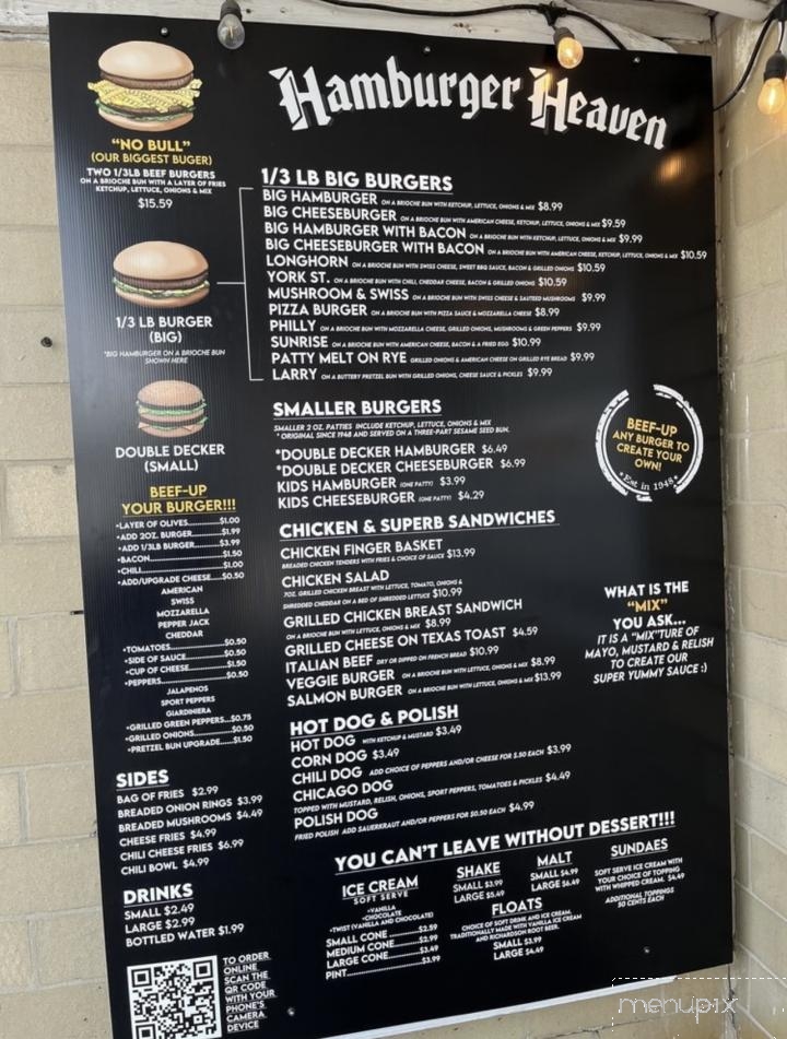Hamburger Heaven - Elmhurst, IL menu_pic