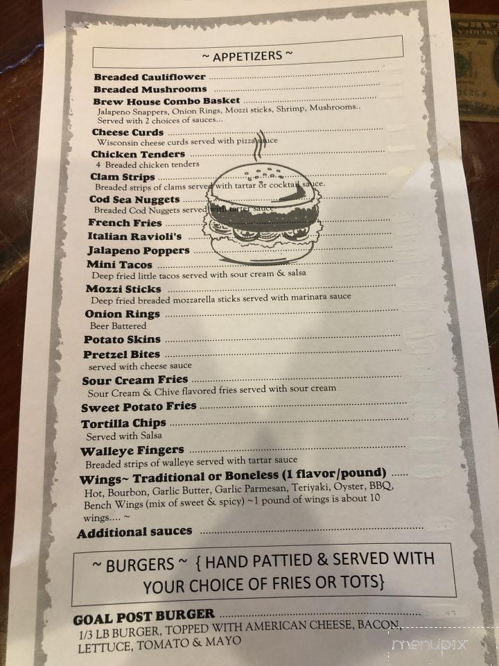 Benchwarmers Sports Grill - Tower, MN menu_pic