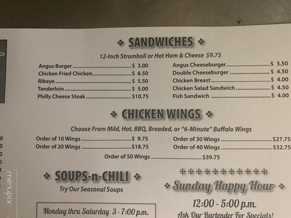 Algonquins III - Henderson, KY menu_pic