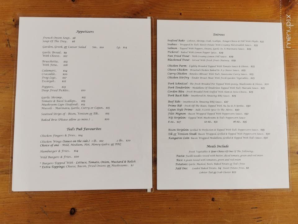 Ted's Range Road Diner - Port Elgin, ON menu_pic