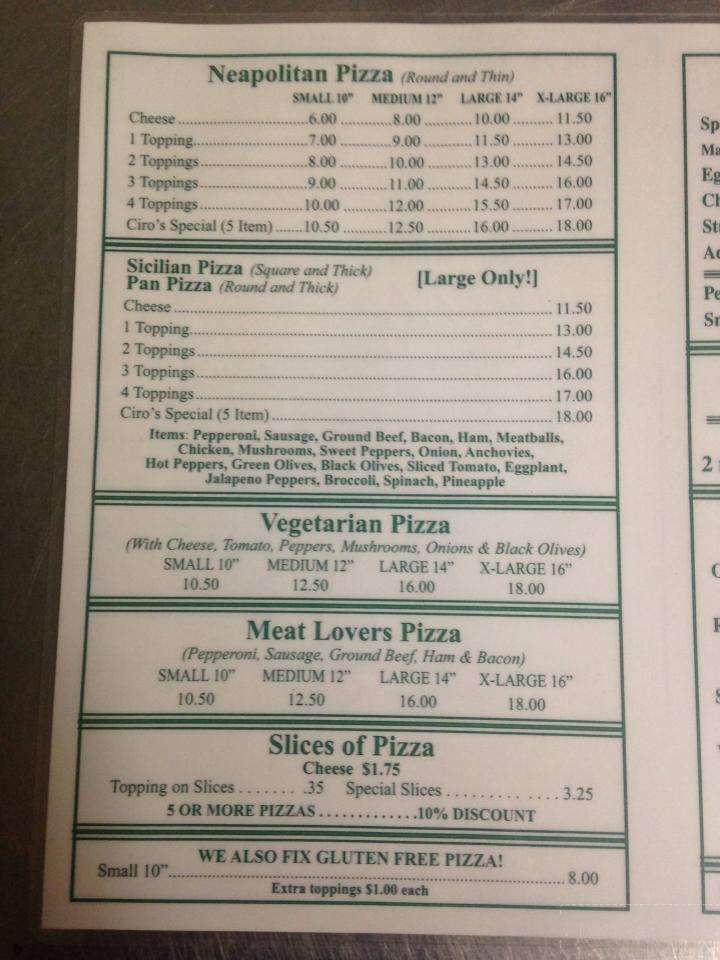 Ciro's Pizza - Verona, VA