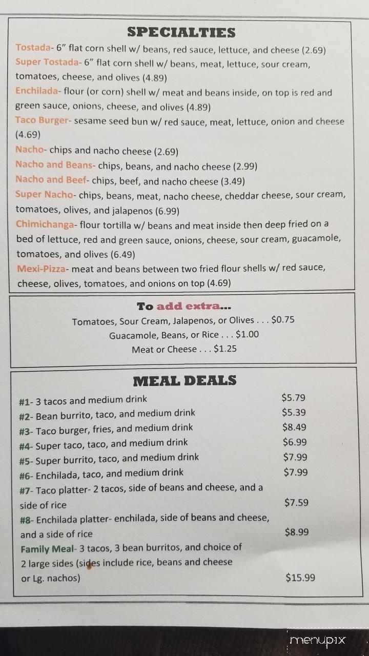 Taco Delite - Central Point, OR menu_pic