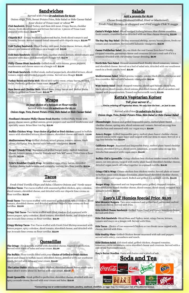 Left Coast Gaming Tavern - Las Vegas, NV menu_pic