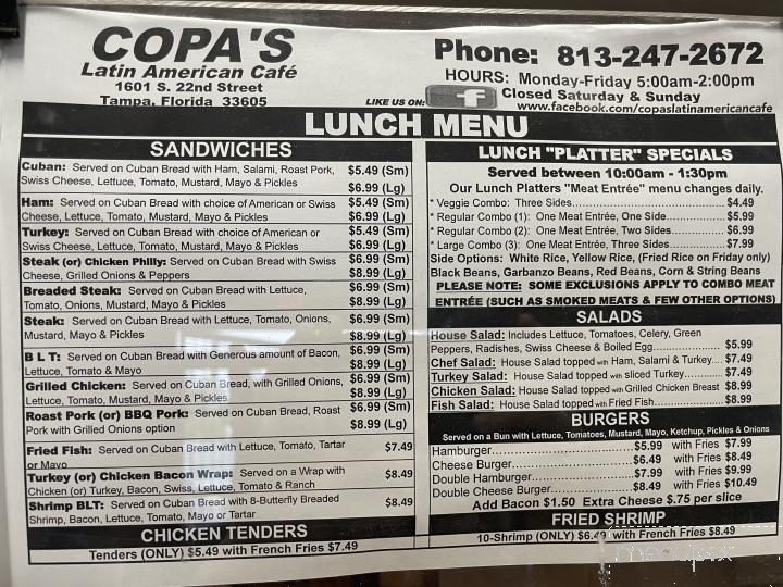 Copa's Latin American Cafe - Tampa, FL