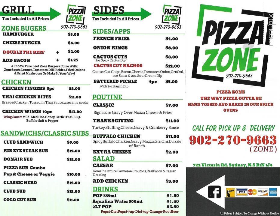 Pizza Zone - Sydney, NS