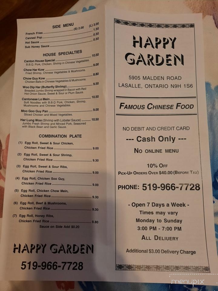 Happy Garden Restaurant - Windsor, ON