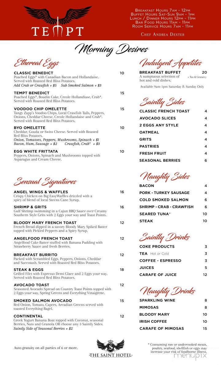 Tempt - New Orleans, LA menu_pic