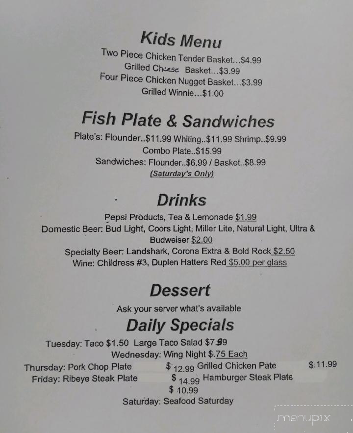 573 Bar N Grill - Stoneville, NC menu_pic