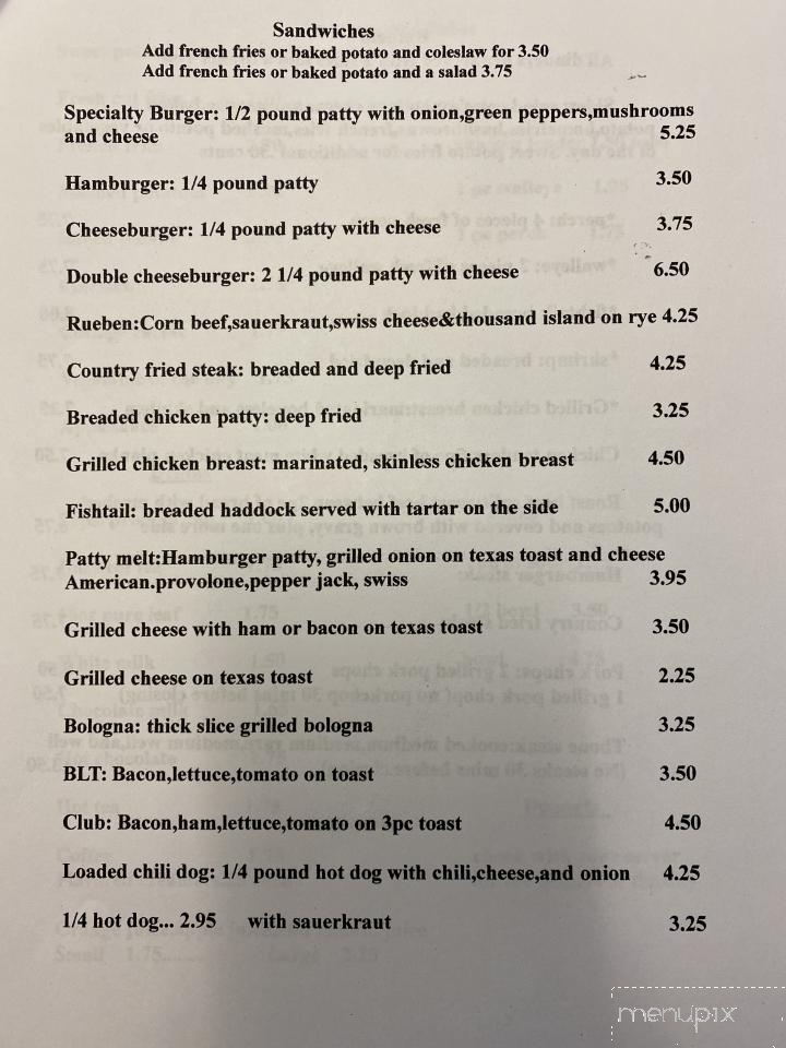 Our Lakeside Diner - Buckeye Lake, OH menu_pic