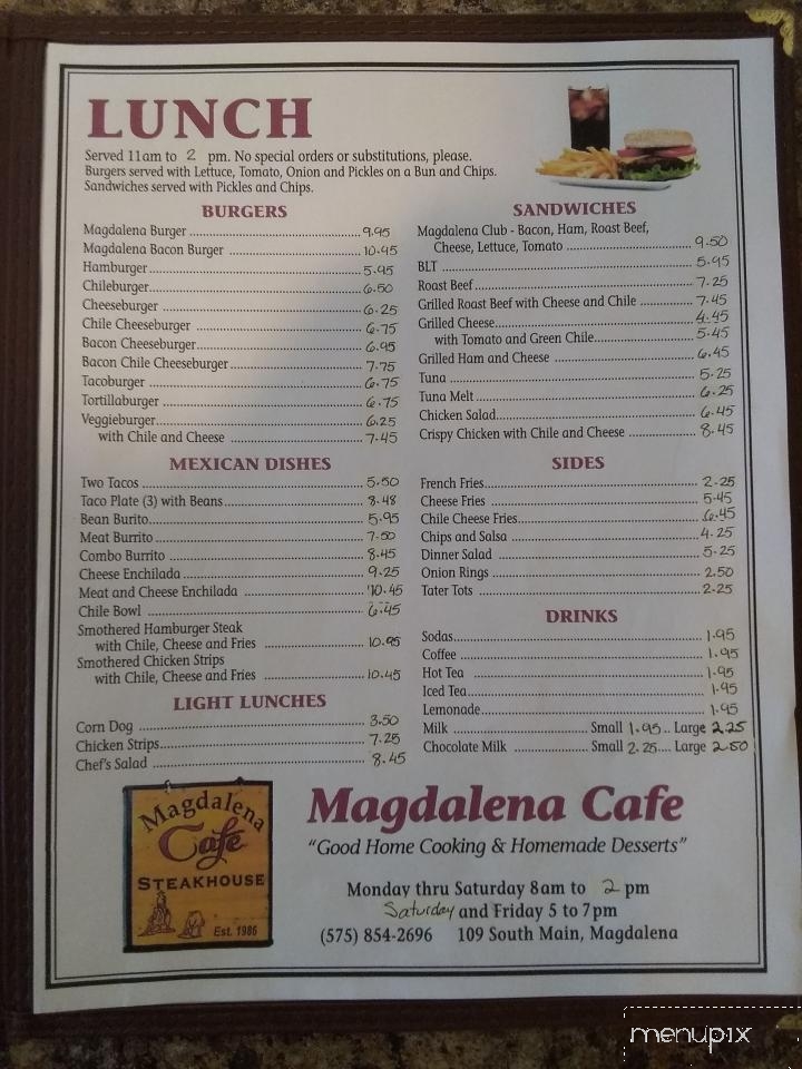 Magdalena Cafe - Magdalena, NM menu_pic